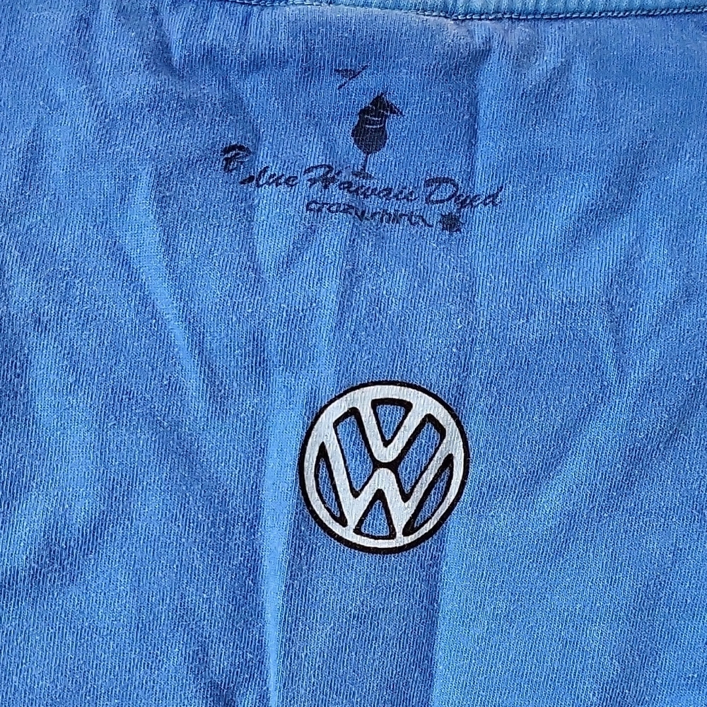 Crazy Shirts Hawaii Blue Long Sleeve Tee w/Floral Van Design Women Size Medium - Picture 4 of 6